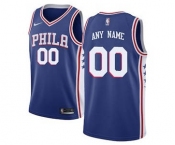 Philadelphia 76ers Blue Swingman Custom Basketball Jersey - Icon Edition