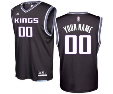 Men's Sacramento Kings Black 2016 - 17 Custom Basketball Alternate Jersey