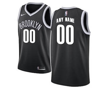 Brooklyn Nets Black Swingman Custom Basketball Jersey - Icon Edition