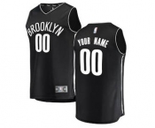 Men's Brooklyn Nets Black Custom Basketball Jersey - Icon Edition