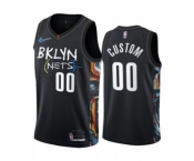 Men's Brooklyn Nets Customized Black City Edition 2020-21 Honor Basquiat Stitched Basketball Jersey