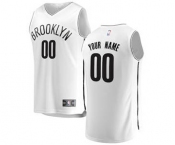 Men's Brooklyn Nets White Custom Basketball Jersey - Association Edition