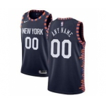 Men's New York Knicks 2018-19 Swingman Custom Jersey - City Edition - Navy