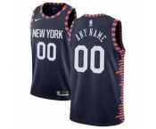 Men's New York Knicks 2018-19 Swingman Custom Jersey - City Edition - Navy