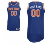 Men's New York Knicks Blue Custom Basketball Jersey