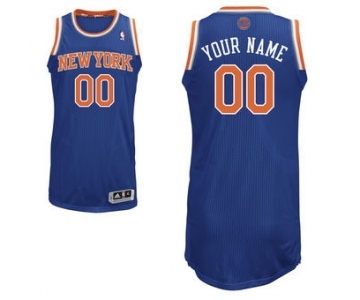 Men's New York Knicks Blue Custom Basketball Jersey