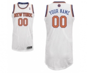 Men's New York Knicks White Custom Basketball Jersey