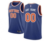 New York Knicks Blue Swingman Custom Basketball Jersey - Icon Edition