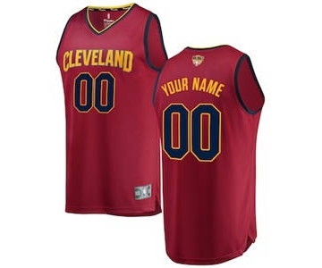 Men's Cleveland Cavaliers Maroon 2018 Basketball Finals Bound Custom Basketball Jersey