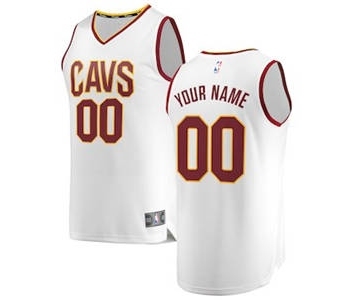 Men's Cleveland Cavaliers White Custom Basketball Jersey - Association Edition