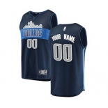 Men's Dallas Mavericks Navy Custom Basketball Jersey - Statement Edition