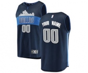 Men's Dallas Mavericks Navy Custom Basketball Jersey - Statement Edition