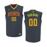 Men's Atlanta Hawks Black Custom Basketball Road Jersey