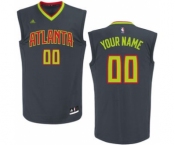 Men's Atlanta Hawks Black Custom Basketball Road Jersey