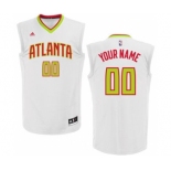 Men's Atlanta Hawks White Custom Home Basketball Jersey