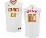 Men's Atlanta Hawks White Custom Home Basketball Jersey