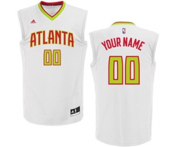 Men's Atlanta Hawks White Custom Home Basketball Jersey