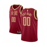 Men's Houston Rockets 2018-19 Swingman Custom Jersey - City Edition - Red