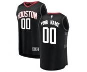 Men's Houston Rockets Black Custom Basketball Jersey - Statement Edition