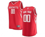 Men's Houston Rockets Red Custom Basketball Jersey - Icon Edition