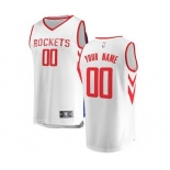 Men's Houston Rockets White Custom Basketball Jersey - Association Edition