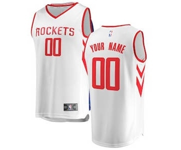 Men's Houston Rockets White Custom Basketball Jersey - Association Edition