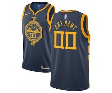 Men's Golden State Warriors 2018-19 Swingman Custom Jersey - City Edition - Blue