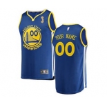 Men's Golden State Warriors Royal 2018 Basketball Champions Custom Jersey