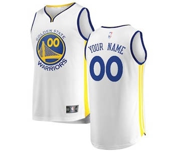 Men's Golden State Warriors White Custom Basketball Jersey - Association Edition