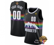 Men's Denver Nuggets Active Player Custom Black 2023 Finals City Edition Stitched Basketball Jersey