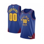 Men's Denver Nuggets Active Player Custom Blue 2022-23 Statement Edition With NO.6 Patch Stitched Jersey