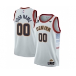 Men's Denver Nuggets Active Player Custom White 2022-23 Icon Edition With NO.6 Patch Stitched Jersey