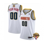 Men's Denver Nuggets Active Player Custom White 2023 Finals Association Edition Stitched Basketball Jersey