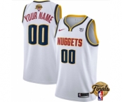 Men's Denver Nuggets Active Player Custom White 2023 Finals Association Edition Stitched Basketball Jersey