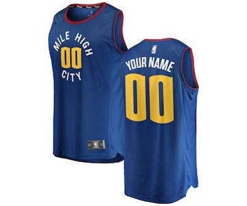 Men's Denver Nuggets Blue 2018-2019 Custom Basketball Jersey