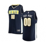 Men's Denver Nuggets Navy Custom Basketball Jersey - Icon Edition