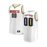 Men's Denver Nuggets White 2018-2019 Custom Basketball Jersey