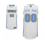 Men's Denver Nuggets White Custom Basketball Jersey