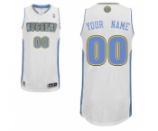 Men's Denver Nuggets White Custom Basketball Jersey