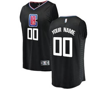 Men's LA Clippers Black Custom Basketball Jersey - Statement Edition