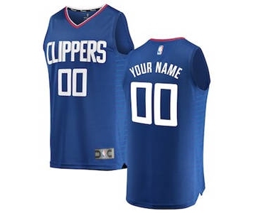 Men's LA Clippers Royal Custom Basketball Jersey - Icon Edition