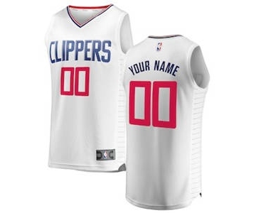 Men's LA Clippers White Custom Basketball Jersey - Association Edition