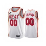 Men's Miami Heat Active Player Custom White Classic Edition Stitched Basketball Jersey