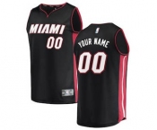 Men's Miami Heat Black Custom Basketball Jersey - Icon Edition