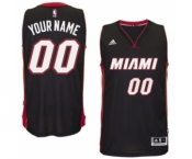 Mens Miami Heat Black Custom Swingman Road Jersey