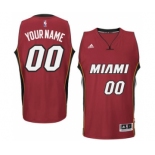 Mens Miami Heat Red Custom Swingman Alternate Jersey