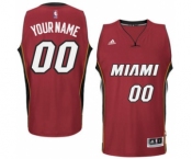 Mens Miami Heat Red Custom Swingman Alternate Jersey