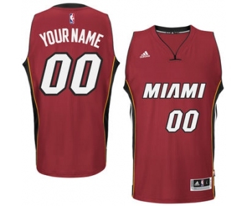 Mens Miami Heat Red Custom Swingman Alternate Jersey