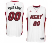 Mens Miami Heat White Custom Swingman Home Jersey