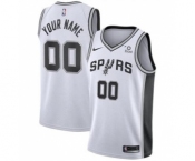 Men's San Antonio Spurs Active Player Custom White Stitched Basketball Jersey